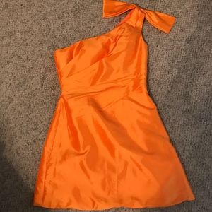 Orange Formal Dress, Short, Cocktail
